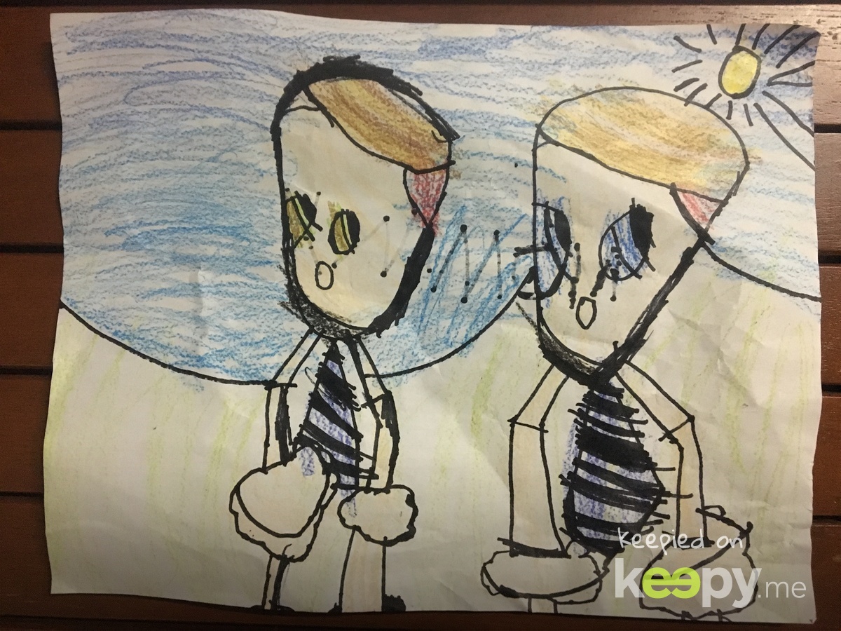 He said he wanted to draw he and Séamus for me. I think he did a great job. 