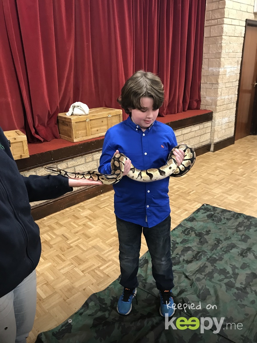 Snake handling at Arlo’s christening