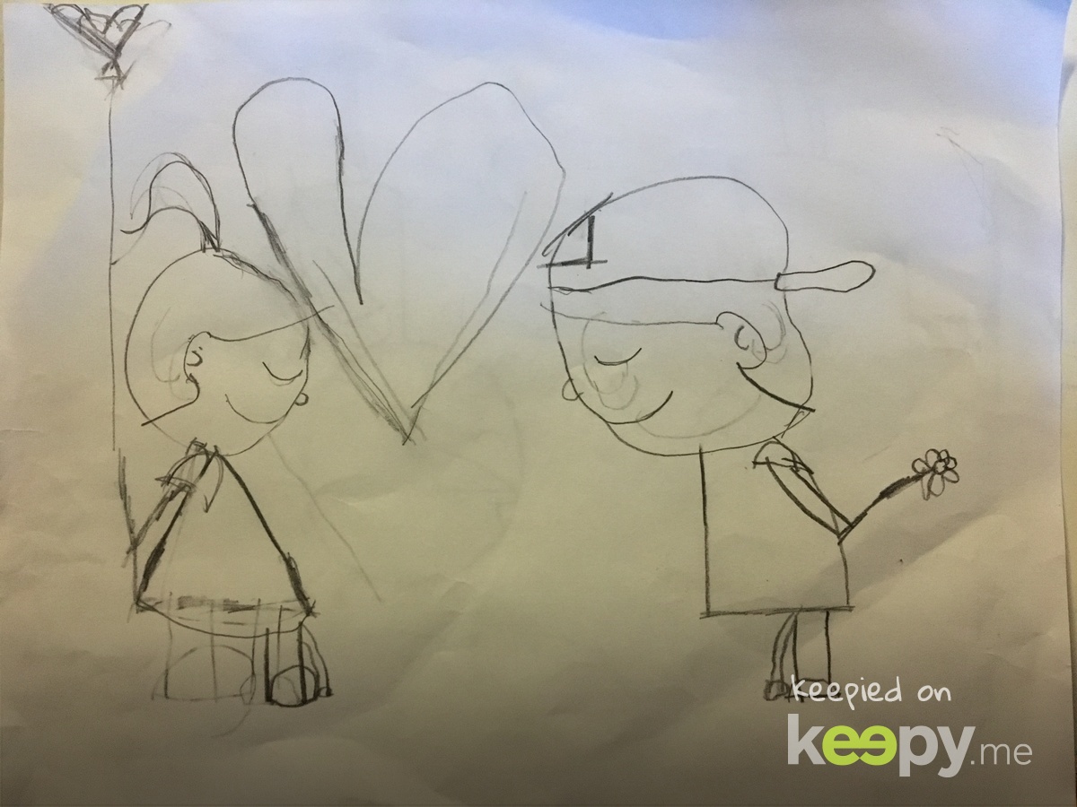 It took some work and lots of erasing, but Corban managed to turn the word “love” into a boy and girl who look like they are in love.  » Keepy.me