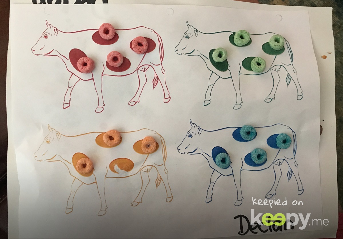Can identify cow and the color red and blue  » Keepy.me