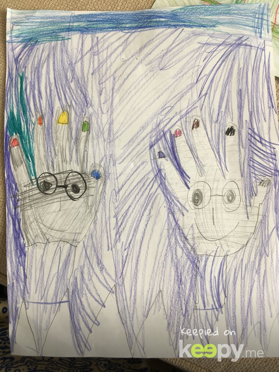 這張好有特色，是兩隻手上面有人臉， 右邊是媽咪， 左邊是爸爸 » Keepy.me