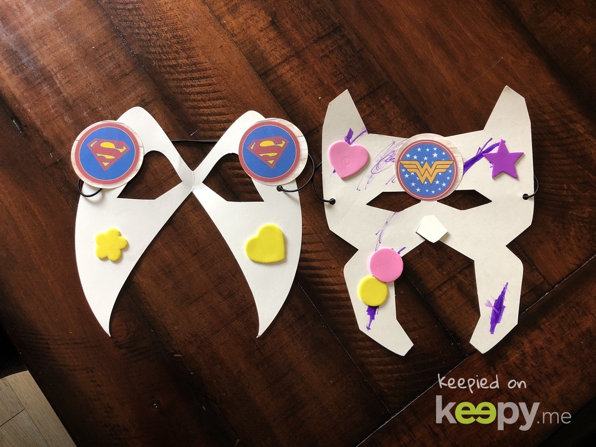 Daddy and Kenzie made superhero masks at school today for “superhero” day » Keepy.me